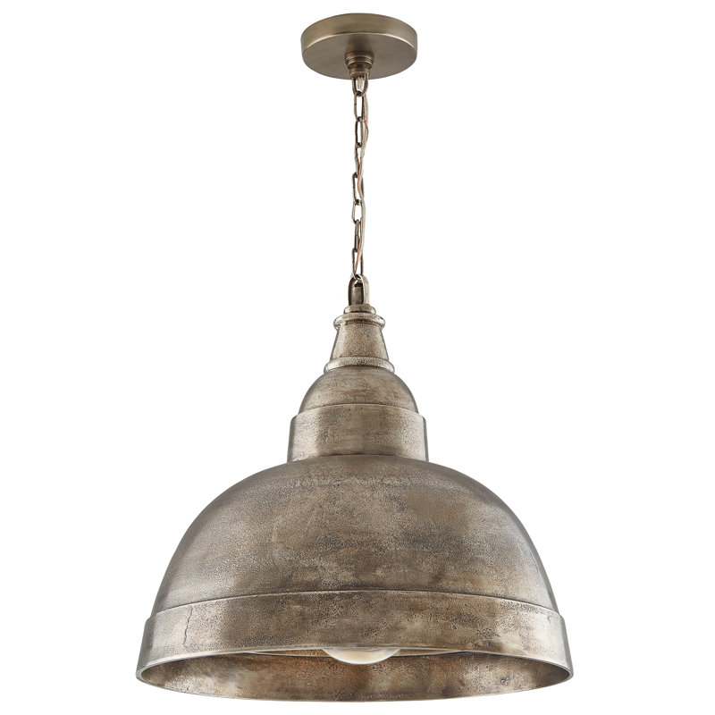 Luminaire suspendu simple à 1 lumière Stacy, Nickel oxydé