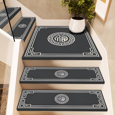 Tapis d'escalier auto-adhésif antidérapant en latex pour une installation facile à la maison sans lavage
