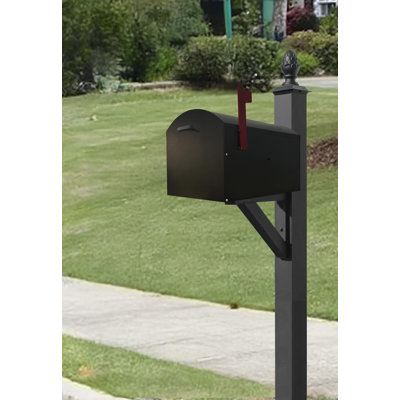 Westhaven System With Whitney Mailbox, No Base & Pineapple Finial In Black