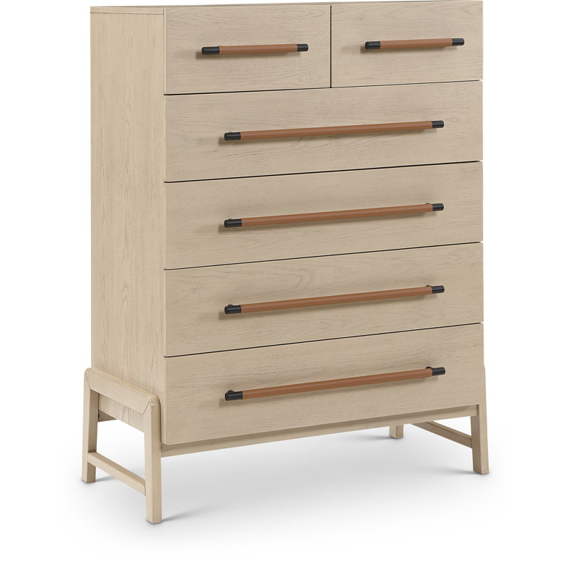 Commode 6 tiroirs Franclin, Naturel