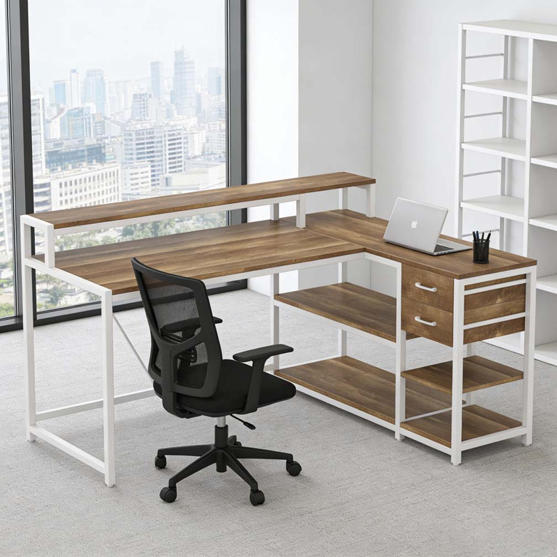 Bureau d'écriture, bureau en L