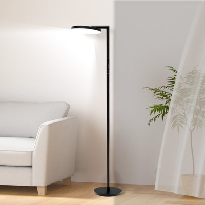 Lakina Dimmable LED  Torchiere Floor Lamp with Adjustable Head