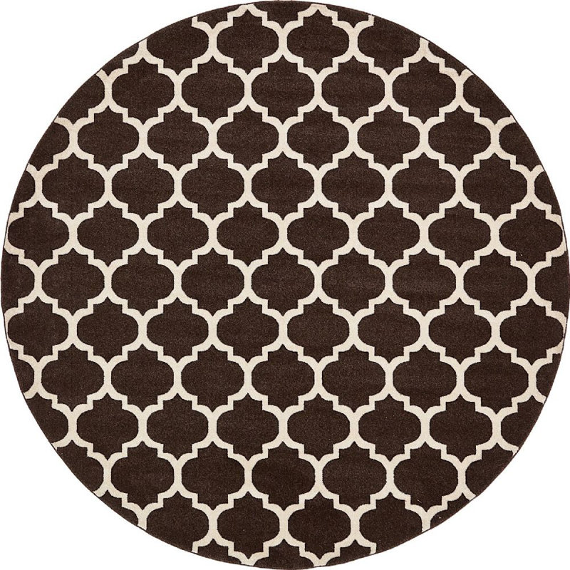 Tapis brun Cohleen, Rond 6 pi