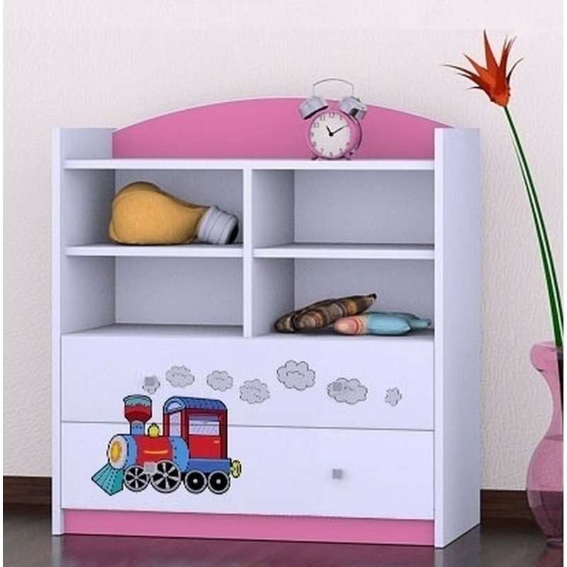 Cassandra 96cm H X 86cm W Transportation Kids Cube, Pink