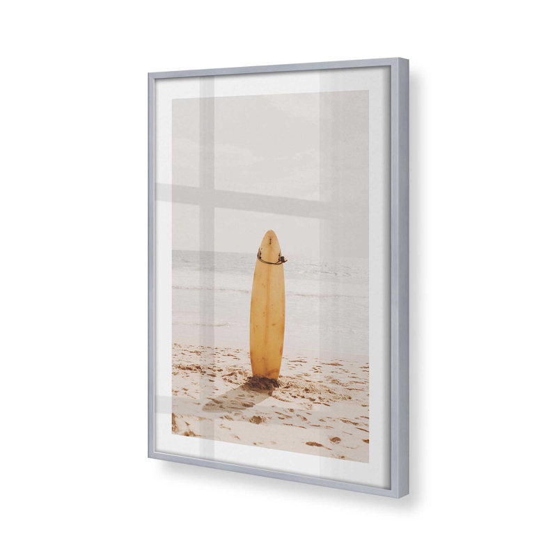 Imprimé solitaire, Cadre en chrome poli, H 37,25 po x l 25,25 po x P 1,25 po