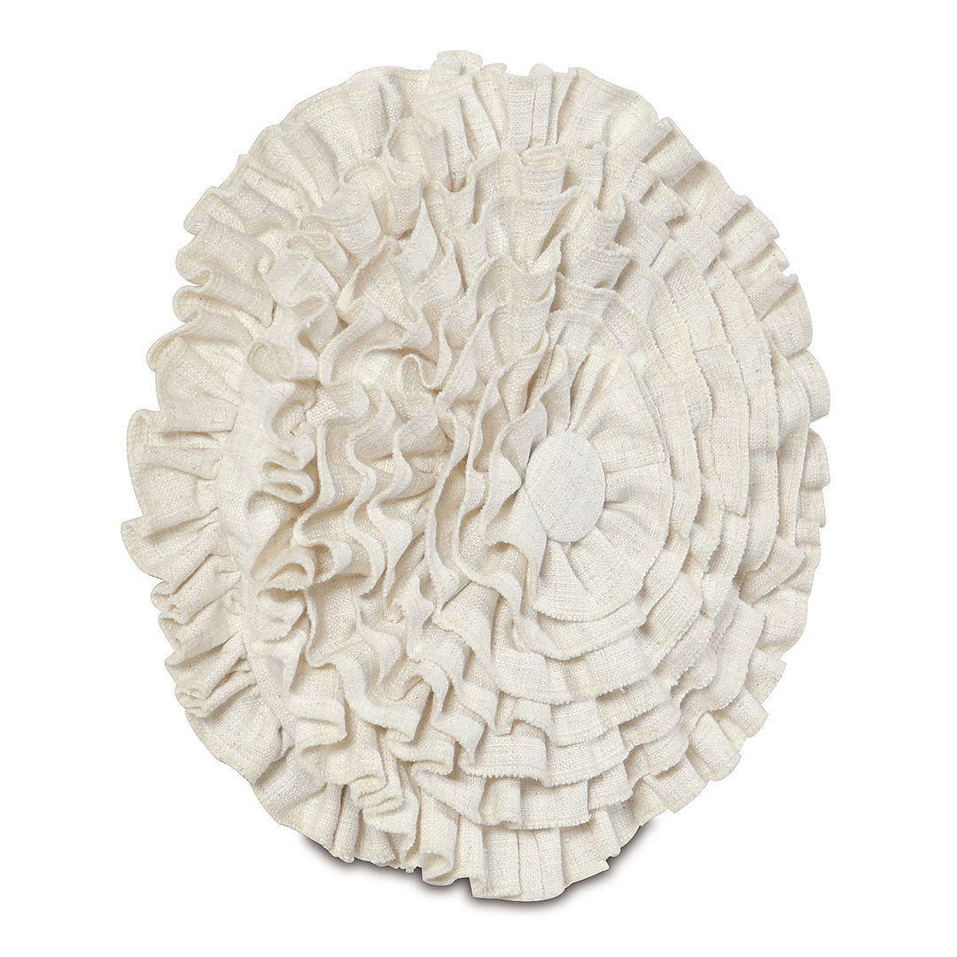 Sabelle Ledger White Tambourine Throw Pillow Cover & Insert Eastern Accents