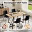 Ensemble de table de salle à manger avec chaises d'appoint rembourrées en velours-381291977-381291990-396102609