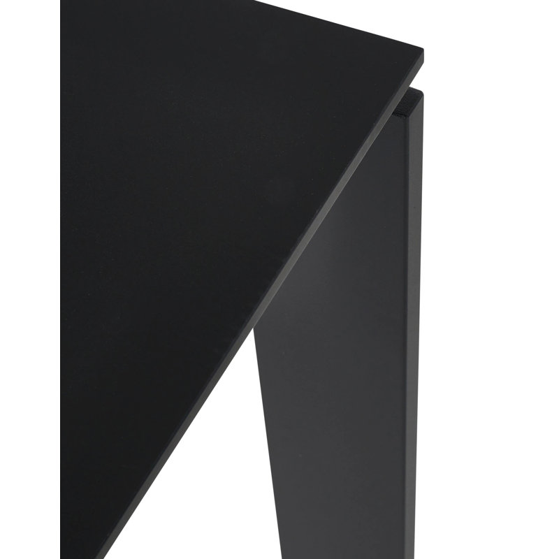 Four Metal Base Dining Table, Black, 28" H x 75" W x 35" D
