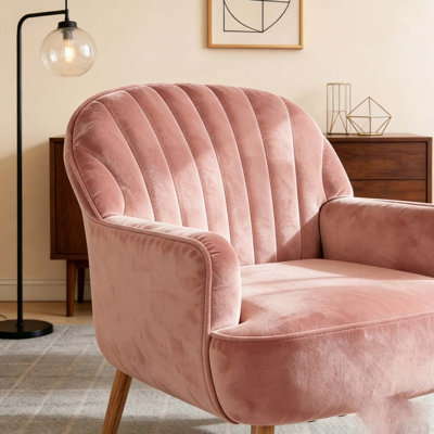Fauteuil d'appoint en velours, chaises de salon rembourrées modernes
