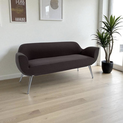 Canapé Birdy avec revêtement en tissu et pieds en métal peint