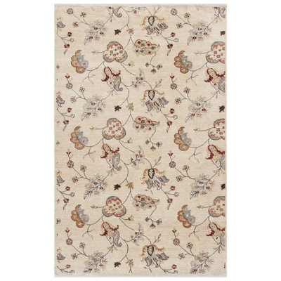 Agra Hand-Knotted Wool Beige/Yellow Area Rug