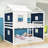 Wood House Bed With Tent And Ladder-1764245416-1764245418