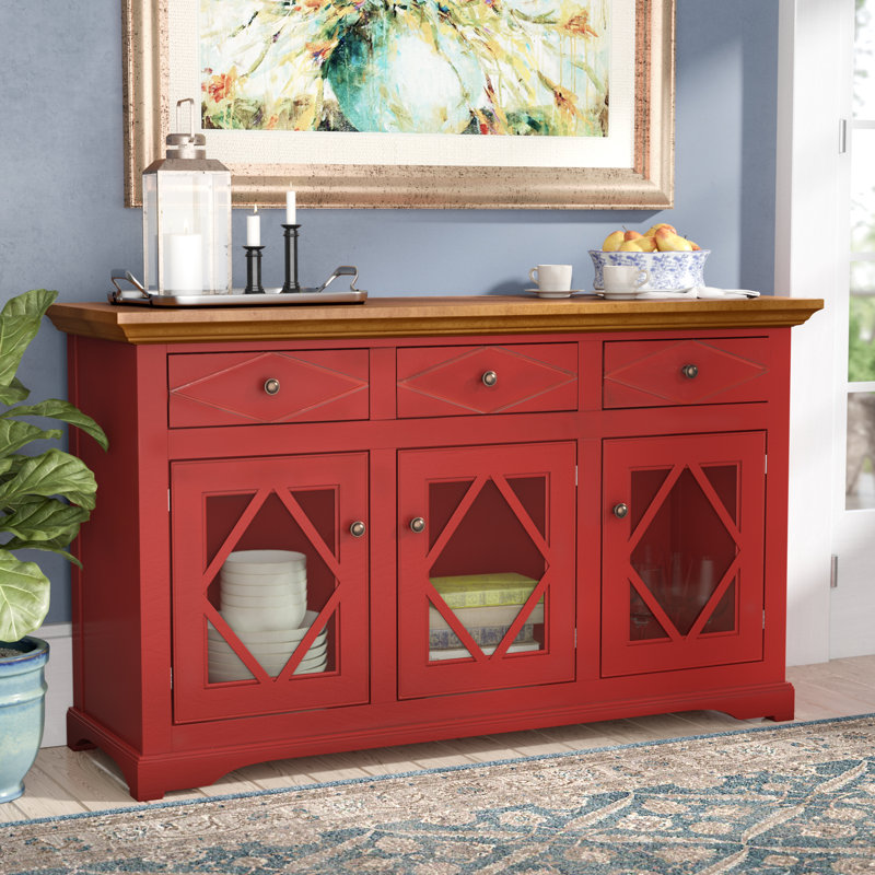 Alzahra 54.5'' Sideboard, Havana Gold, Summer Sage