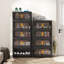 Armoire de rangement pliable 24 po à 4 niveaux avec portes magnétiques et roues verrouillables-1495422104