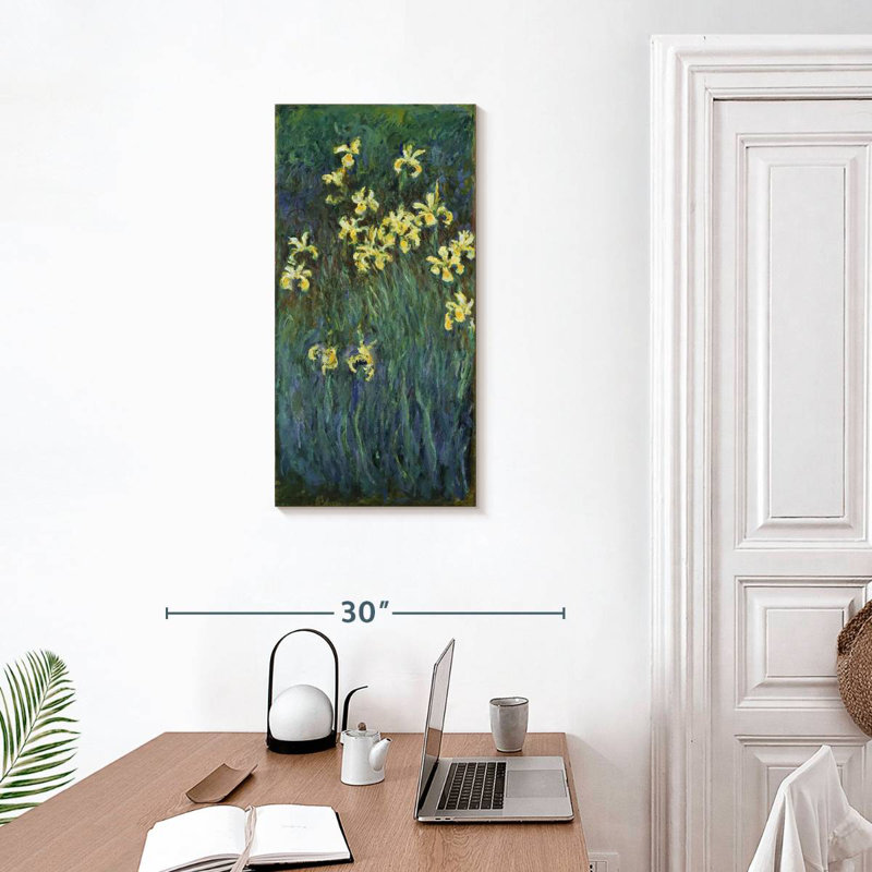 Avery Yellow Irises 1914, 30" H x 15" W
