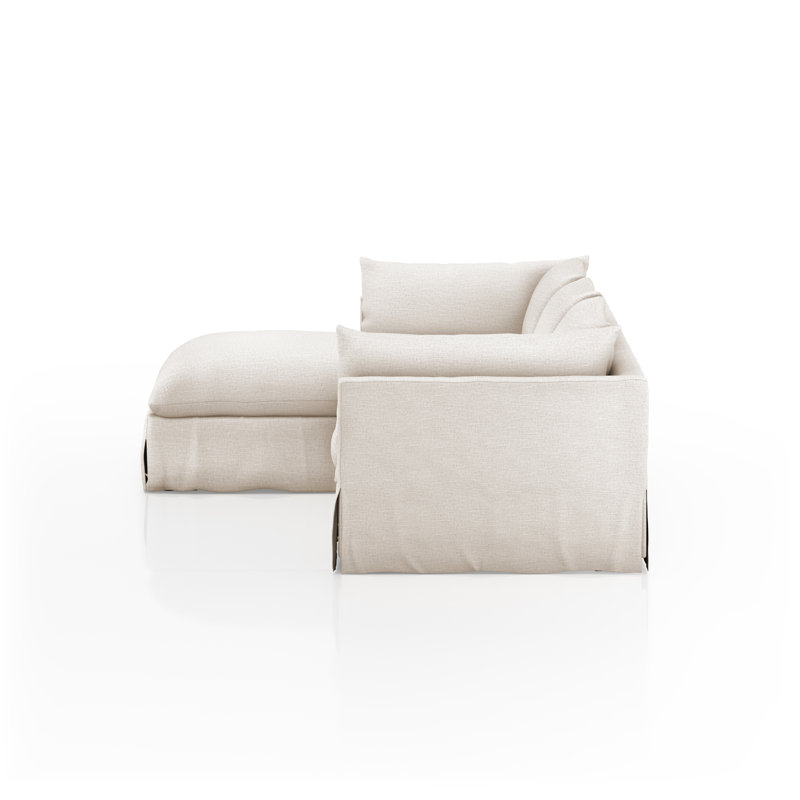 Atelier Habitat 2 Piece Sectional 131'' Nimbus, Left Hand Facing, Valley Nimbus Polyester Blend, 31.5" H x 133" W x 67" D