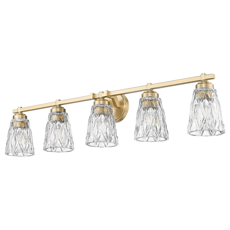 Ensemble de meuble-lavabo 5 lumières Andree, Doré, H 9 po x l 40 po x P 6,25 po, 5 lumières