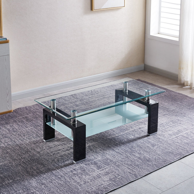 Table basse Burdell T3, Noir, noir, noir, noir