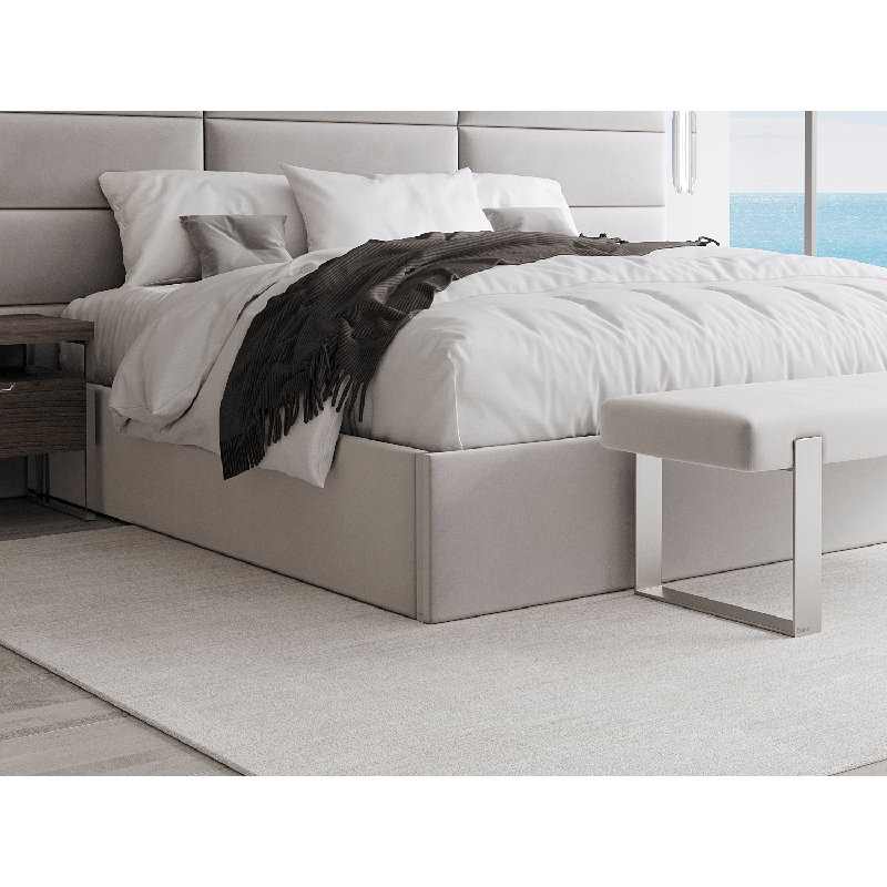 Rhem Upholstered Bed, 135 x 190 cm, Grey