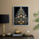 «Christmas Holiday Art» DCXLIX, reproduction d'art encadrée - bois massif