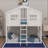 Twin Over Twin House Bunk Bed With Ladder-572416387