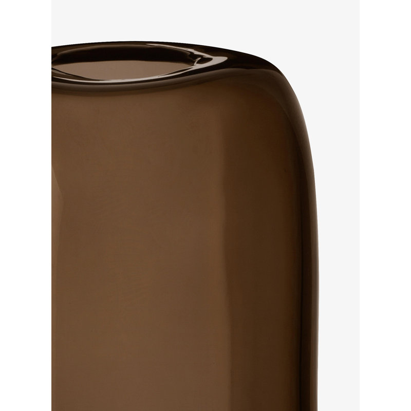 Melt Handmade Glass Table Vase, Mushroom Brown