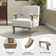 Amilio Upholstered Armchair with Solid Wood Legs