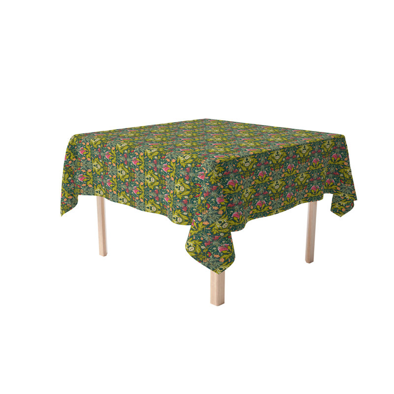 Fabric Textile Products, Inc. Square Tablecloth, 100% Cotton, Floral 45