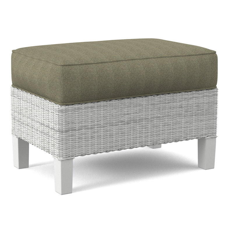 Gibraltar Ottoman, Frost White, White Performance Fabric; 0851-94