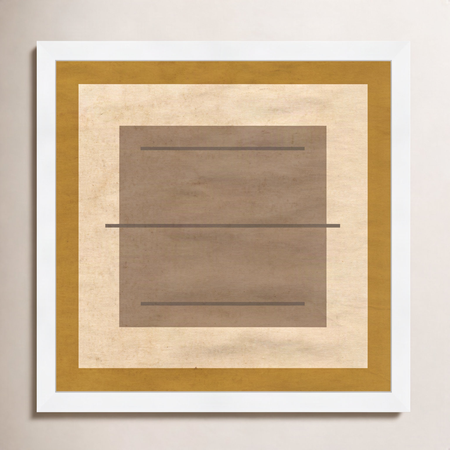 Amarillo Alberto Print by Oliver Gal, 14" H x 14" W x 0.5" D, White