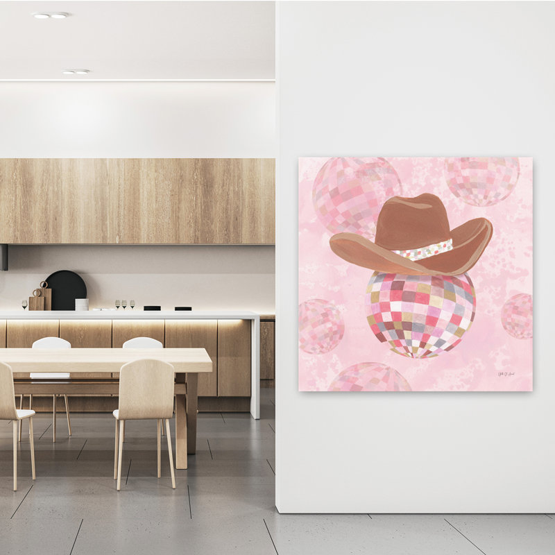 Disco Cowgirl Ii, art contemporain, H 48 po x l 48 po