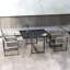 Steel Patio Dining Set Table,