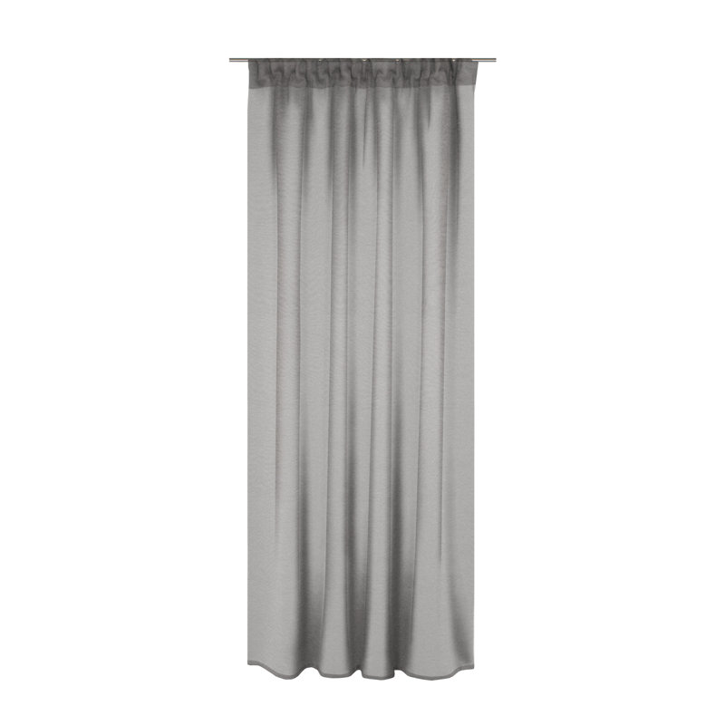 Peck Slot Top Semi Sheer Single Curtain, Brown