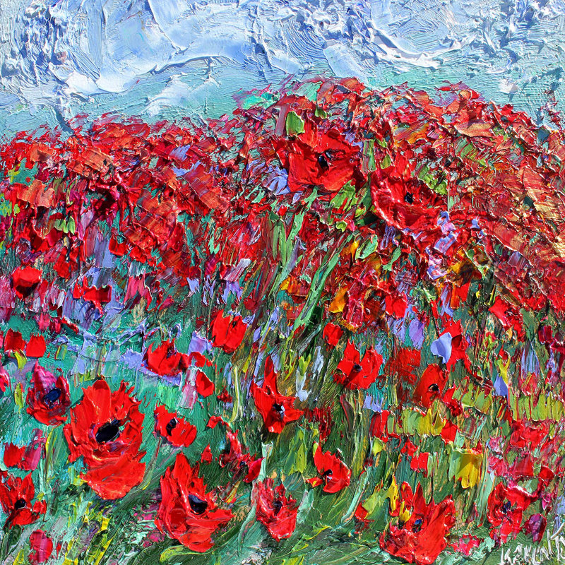 Ensemble de housse de couette en microfibre DiaNoche par Karen Tarlton - Poppy Field