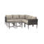 Ensemble de conversation modulaire en rotin 7 pièces avec coussins Tuckerman