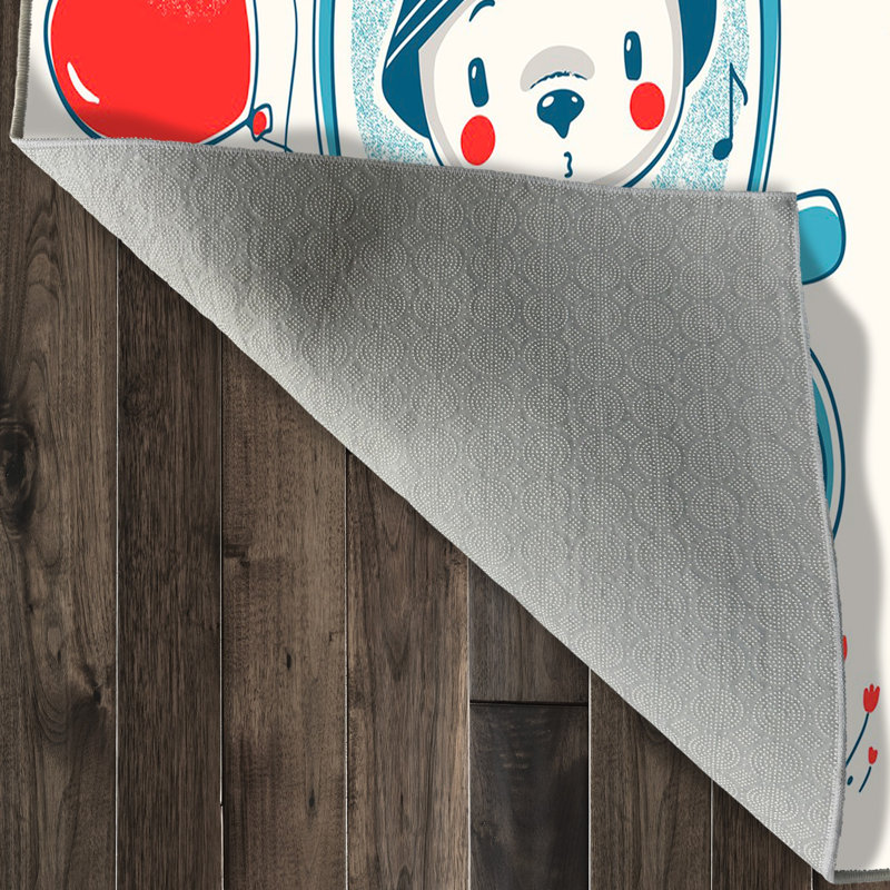 Soft Hall Carpet 2.6 x 4.9 Feet | 100% Polyester, 0.04 in Pile Height | Antibacterial, Non-Slip Underside | Woven with 3D Digital Printing | Machine Washable | Durable & Stylish for Entryways & Living Rooms