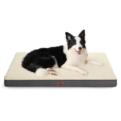 Bedsure Dog Bed for Medium Dogs - Orthopedic Waterproof Puppy Beds with Removable Washable Cover, Egg Crate Foam Pet Mat