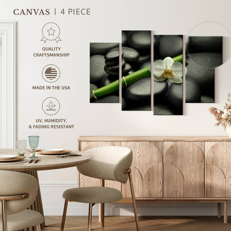 Motif floral de pierres zen Kerrick, H 27 po x l 43 po