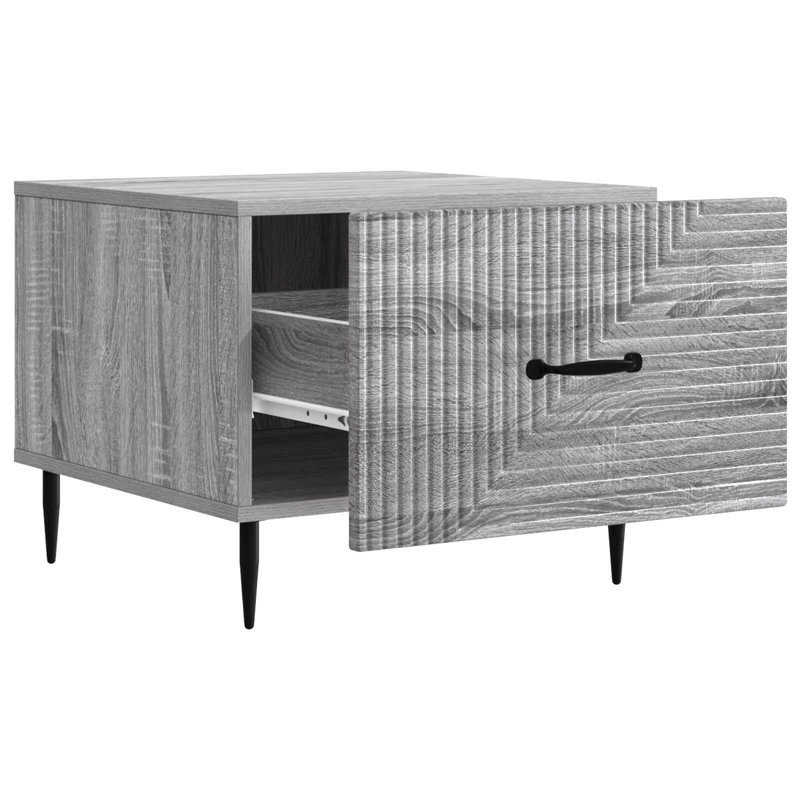 Coffee Table with Storage, 40cm H x 50cm L x 49cm W, Grey Sonoma