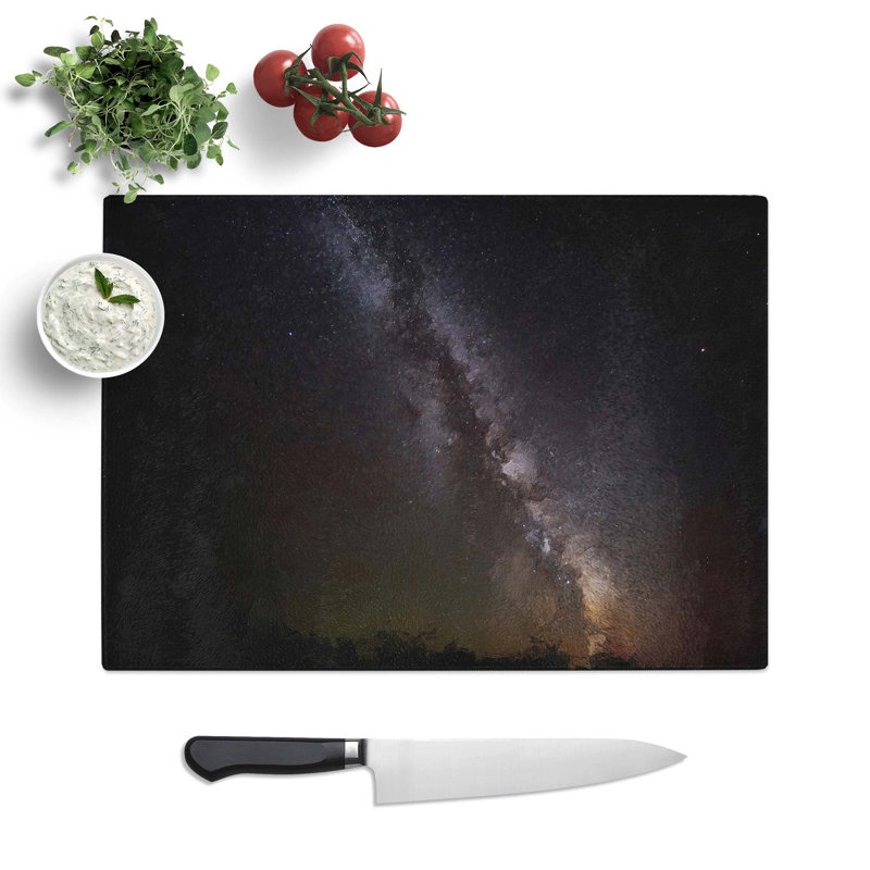 Tempered Glass Universe in Abstract Vol.48 Cutting Board, 28.5 cm W x 20 cm L
