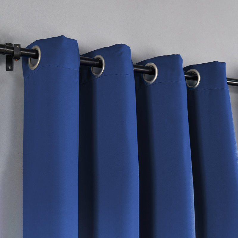 Panneau de rideau occultant uni, Bleu foncé, l 54" x L 84"