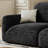 Retro black straight-layout sofa