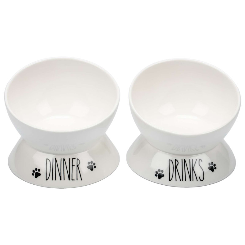 Ensemble de bols en porcelaine, Blanc/Noir
