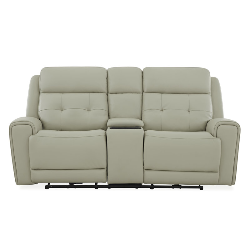 Iavor Zero Gravity Power Loveseat w/ Console & USB Charging Ports, Beige