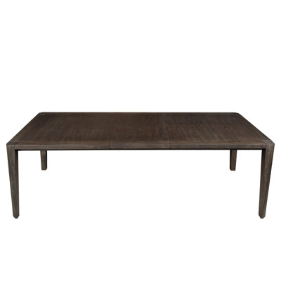 Stanley Horizon 76" Rectangular Extendable Dining Table in Flannel – Modern Wood Table with Leaf Extension, Seats 6–10, Tapered Legs, for Kitchen or Dining Room, 98" Max Width