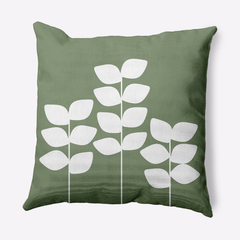 Coussin intérieur / extérieur Simple Stems, 18 po x 18 po, Vert pâle