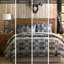 Édredon pour lit simple - Tissu écossais bleu-brun, rembourrage, taie décorative assortie, duvet synthétique lavable à la machine et taies décoratives, toutes saisons-118753986