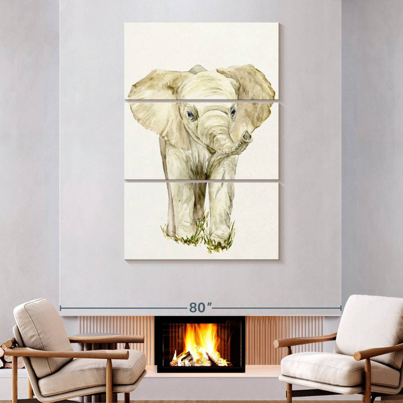 Brampt bébé éléphant I, 74" H x 48" W