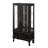 Black Lighted Curio Cabinet With Adjustable Glass Shelves & Drawer-1534083232