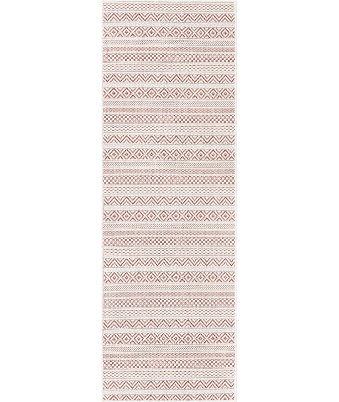 Tapis d'extérieur scintillant couleur brique, Tapis de couloir 2 pi 7 po x 12 pi